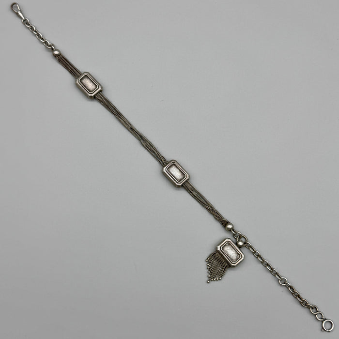 Catena orologio tasca argento nappa Vittoriana Regno Unito fine XIX sec.