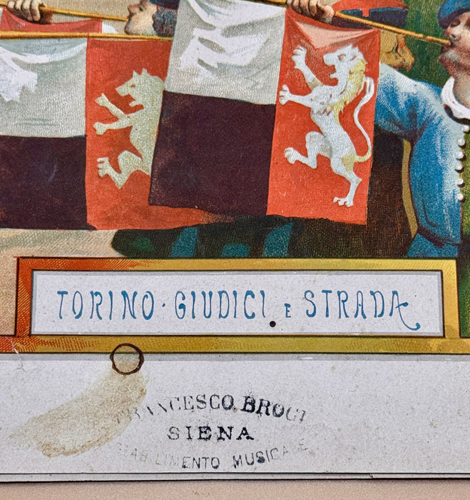 Marcia del Palio di Siena Piero Formichi spartito Giudici & Strada Torino 1890