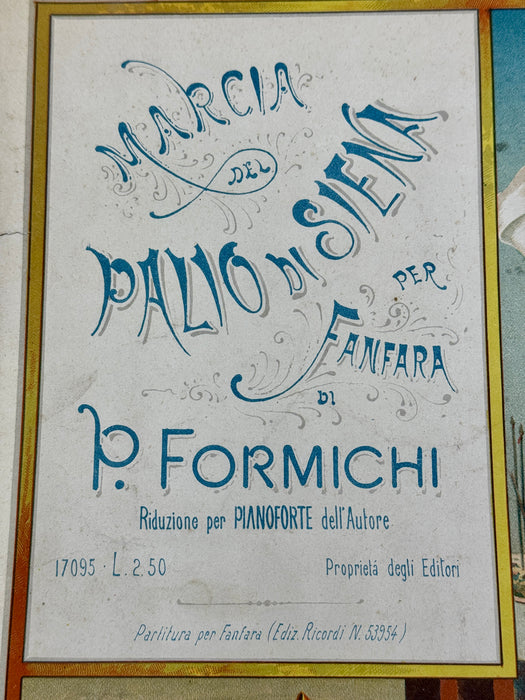 Marcia del Palio di Siena Piero Formichi spartito Giudici & Strada Torino 1890