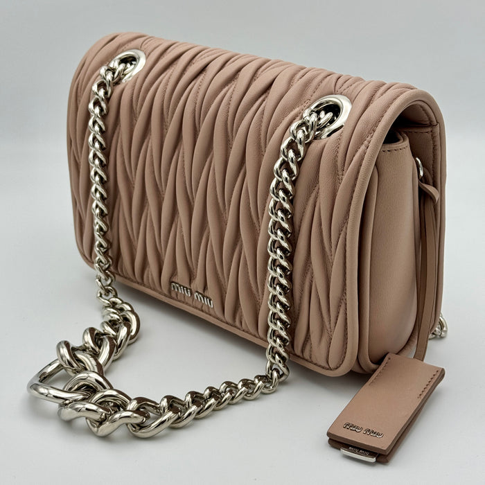 Borsa Miu Miu Club Matelasse pelle rosa 2017