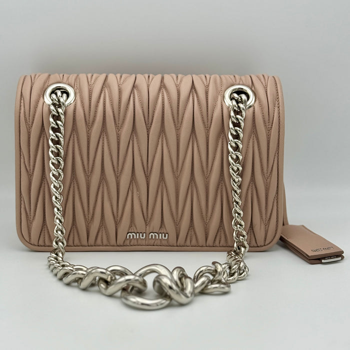 Borsa Miu Miu Club Matelasse pelle rosa 2017
