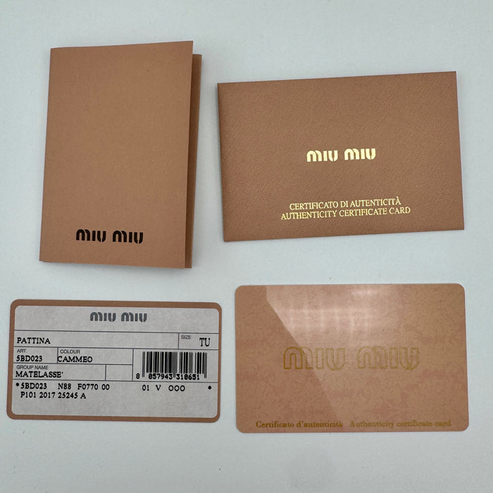 Borsa Miu Miu Club Matelasse pelle rosa 2017