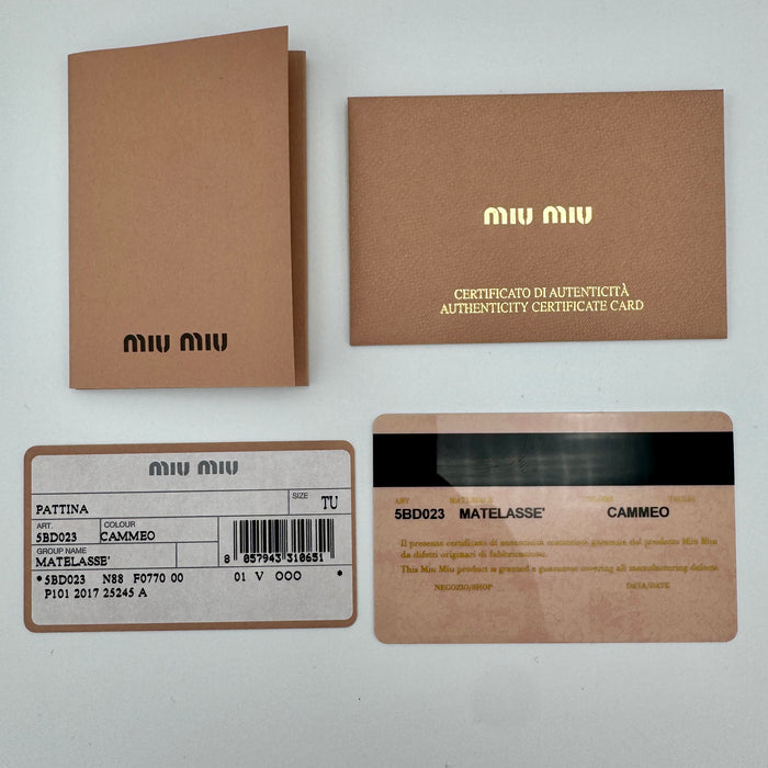 Borsa Miu Miu Club Matelasse pelle rosa 2017