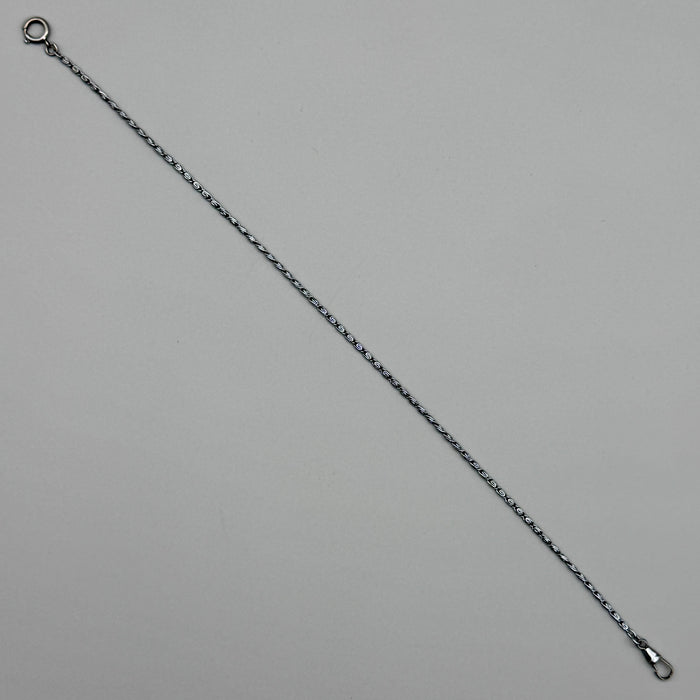 Catena orologio tasca metallo maglia a corda Italia 1950 ca