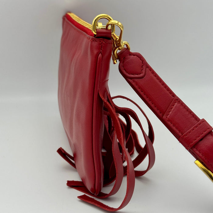 Borsa Miu Miu a mano rosso fuoco pelle 2014