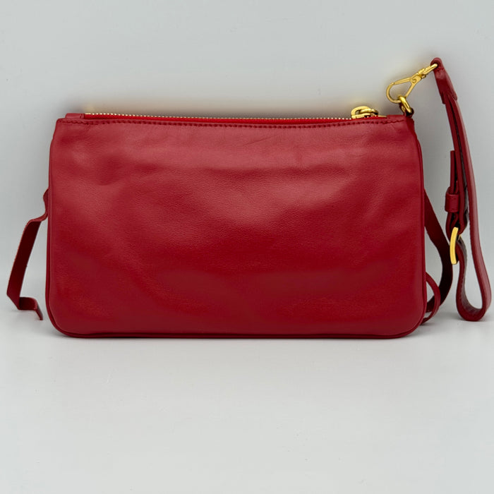 Borsa Miu Miu a mano rosso fuoco pelle 2014
