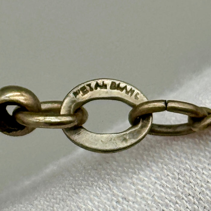Catena orologio tasca alpacca decoro floreale Italia 1920 ca