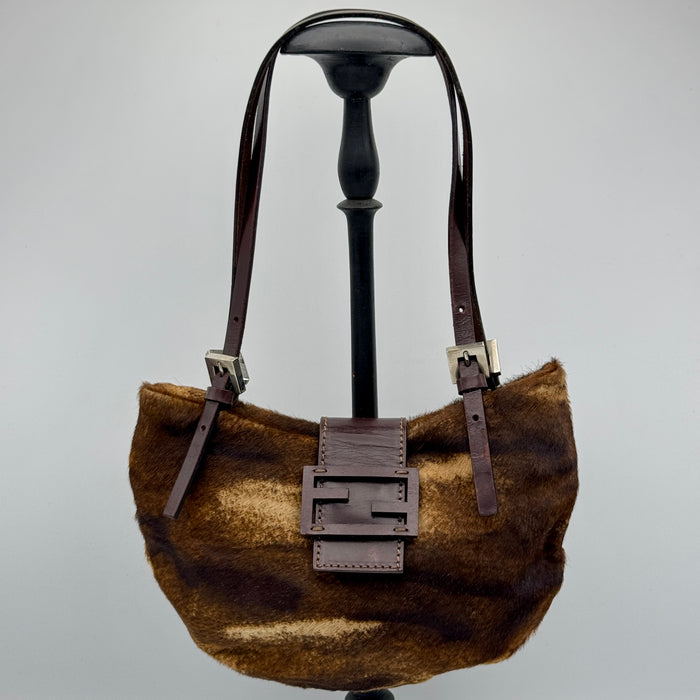Borsa Fendi Croissant pelle mucca effetto cavallino 2000 ca