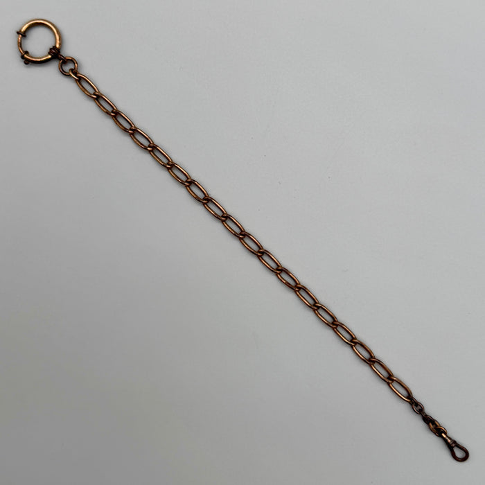 Catena orologio tasca rame maglia larga Germania 1930 ca