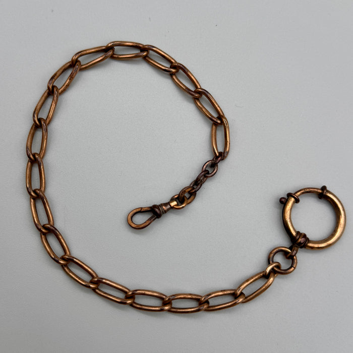 Catena orologio tasca rame maglia larga Germania 1930 ca