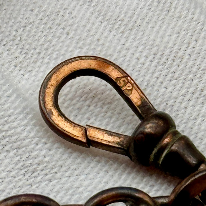Catena orologio tasca rame maglia larga Germania 1930 ca