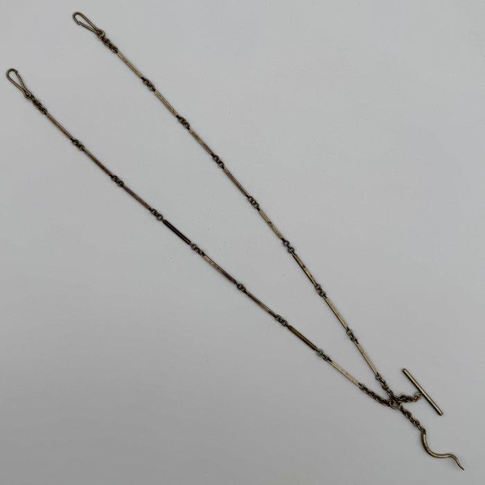 Catena orologio tasca metallo doppie maglie lunghe Regno Unito 1930 ca