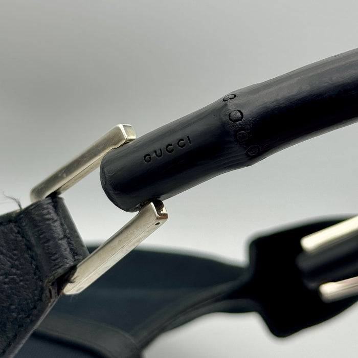 Borsa Gucci Jackie in tela e pelle nera 2000 ca