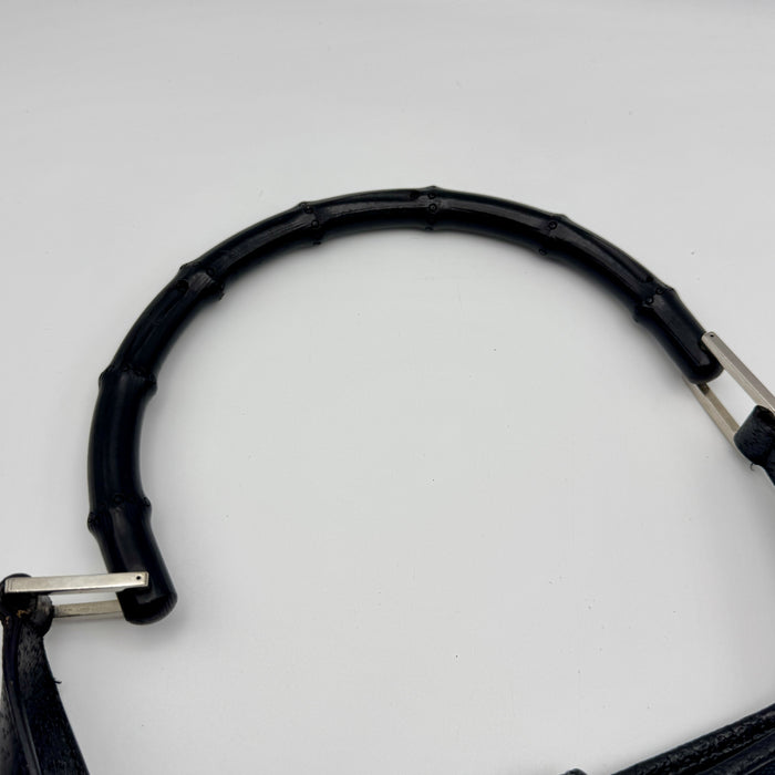 Borsa Gucci Jackie in tela e pelle nera 2000 ca