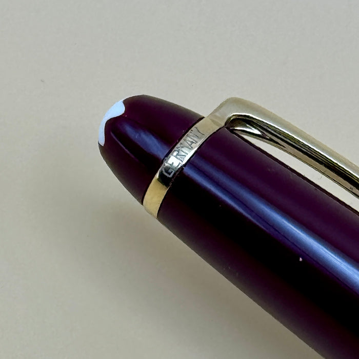 Montblanc Meisterstuck bordeaux penna stilografica pennino F oro 585 Germania 2010 ca