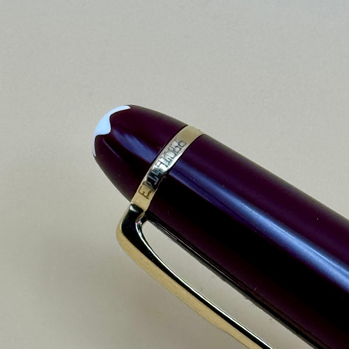 Montblanc Meisterstuck bordeaux penna stilografica pennino F oro 585 Germania 2010 ca