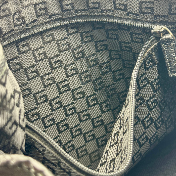 Borsa Gucci Jackie in tela e pelle nera 2000 ca