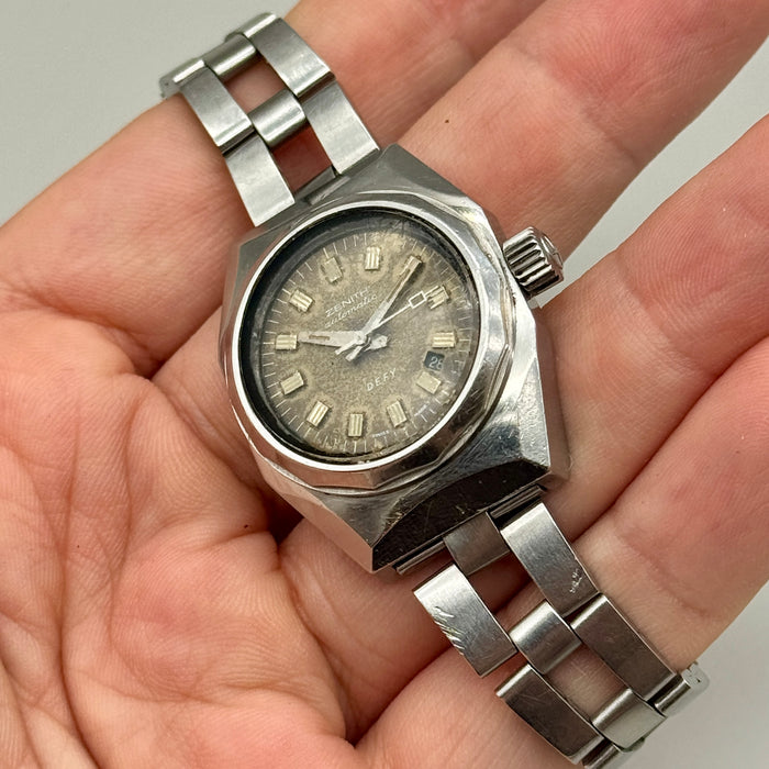 Zenith Defy Lady orologio da polso acciaio bracciale Gay Frères garanzia Swiss 1974