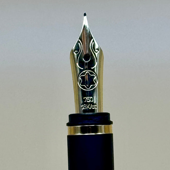 Montblanc Noblesse bordeaux penna stilografica pennino EF oro 750 con scatola Germania 2010 ca