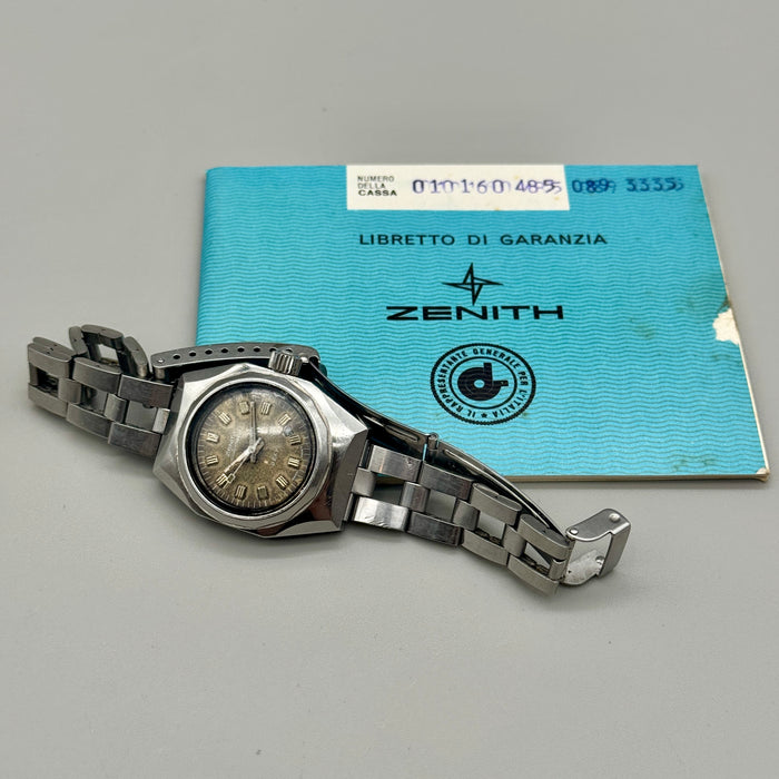 Zenith Defy Lady orologio da polso acciaio bracciale Gay Frères garanzia Swiss 1974
