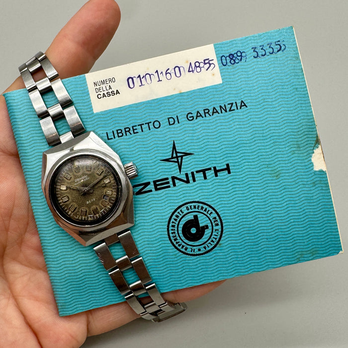 Zenith Defy Lady orologio da polso acciaio bracciale Gay Frères garanzia Swiss 1974