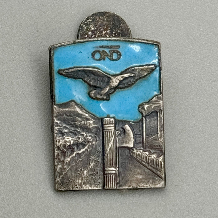 Distintivo OND ventennio smalto Picchiani Barlacchi Firenze 1930 ca