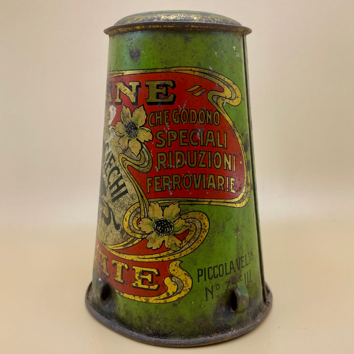 Laboratorio dei Cechi Siena tappo damigiana pubblicitario litografato Alma 1910 ca