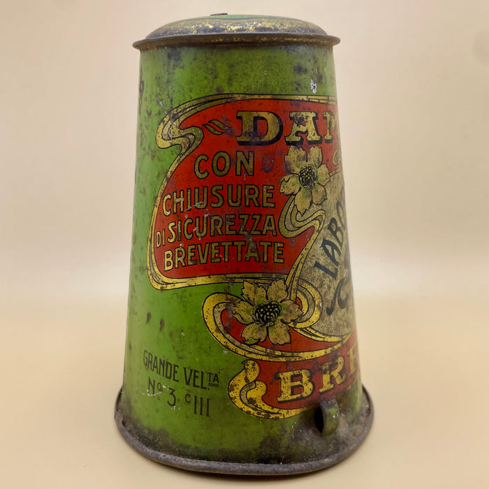 Laboratorio dei Cechi Siena tappo damigiana pubblicitario litografato Alma 1910 ca