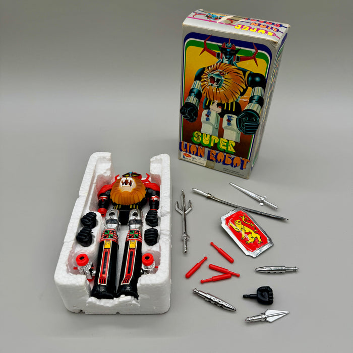 Super Lion Daltanious Robot gioco vintage con scatola 1970 ca