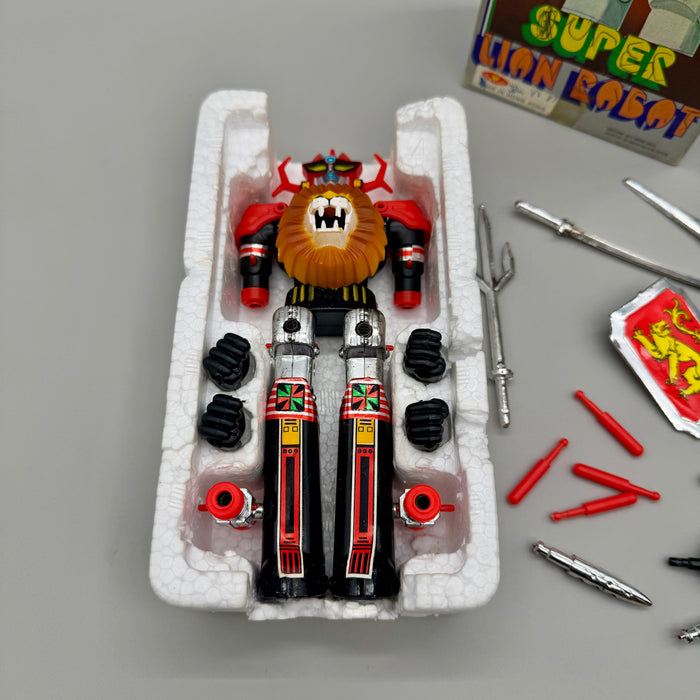 Super Lion Daltanious Robot gioco vintage con scatola 1970 ca