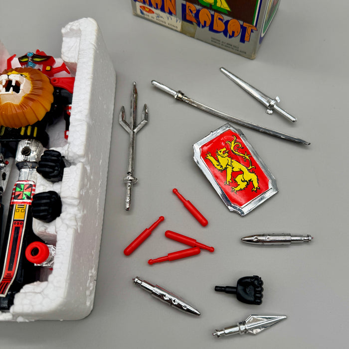 Super Lion Daltanious Robot gioco vintage con scatola 1970 ca