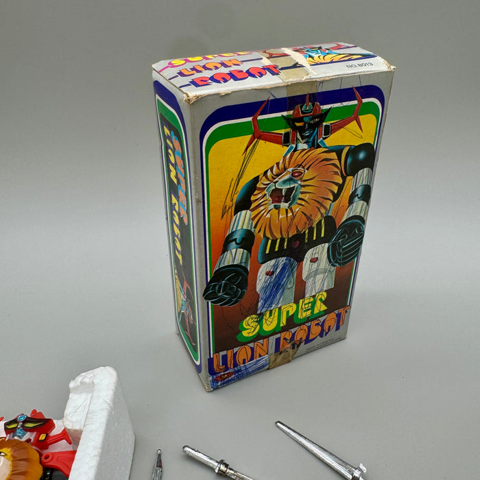 Super Lion Daltanious Robot gioco vintage con scatola 1970 ca