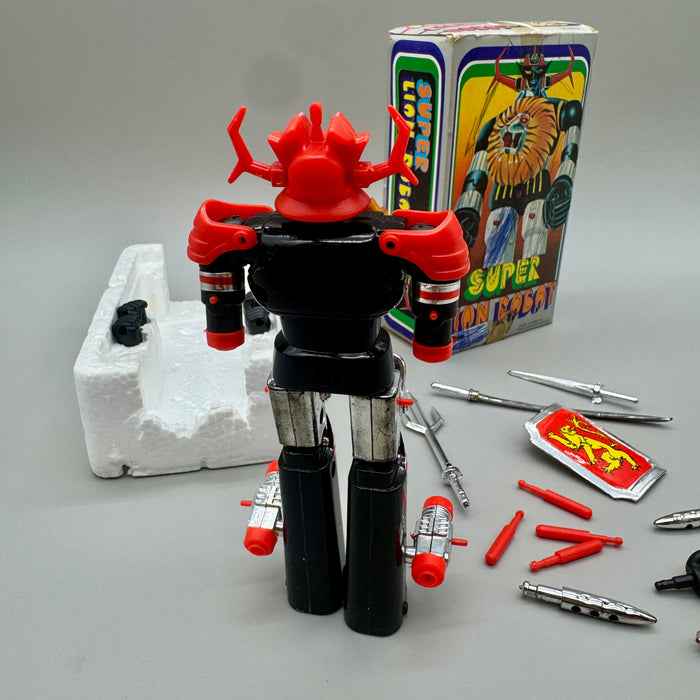 Super Lion Daltanious Robot gioco vintage con scatola 1970 ca