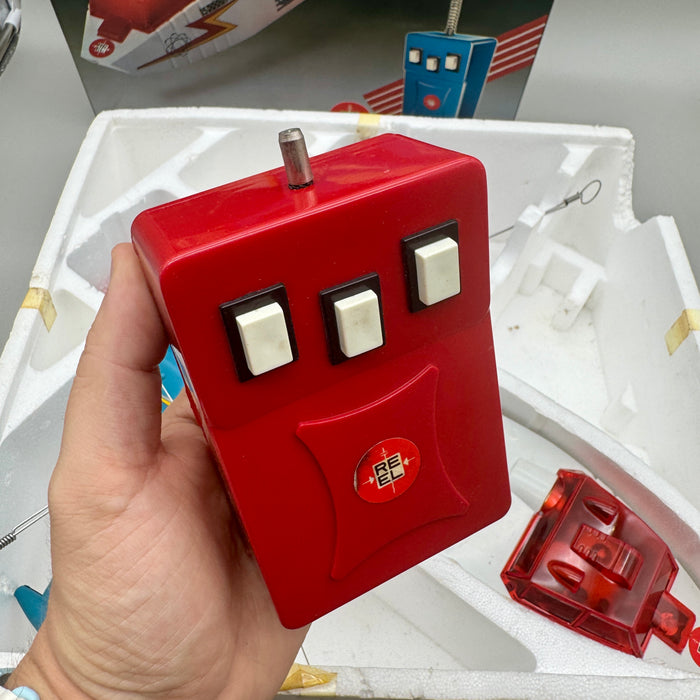 Parsec Radio Computer Reel 45 astronave gioco vintage con scatola 1970 ca