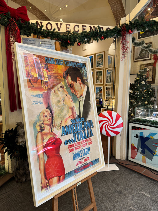 Manifesto "La ragazza del Palio - Una Americana en Italia" versione argentina 1957