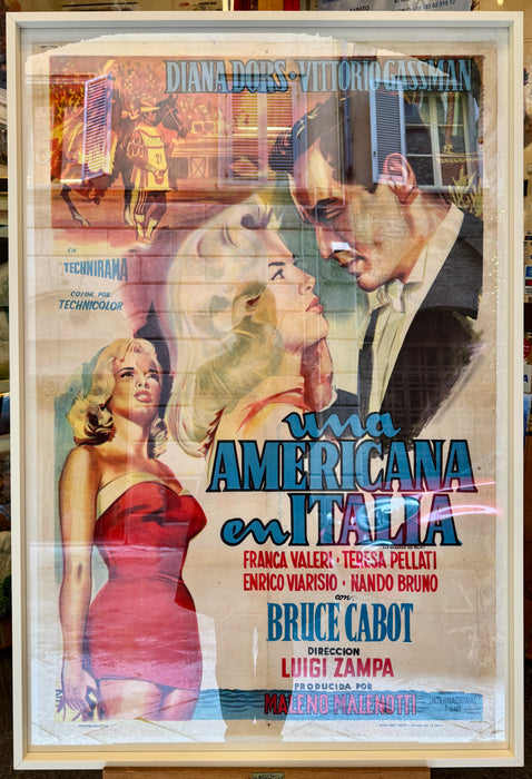 Manifesto "La ragazza del Palio - Una Americana en Italia" versione argentina 1957