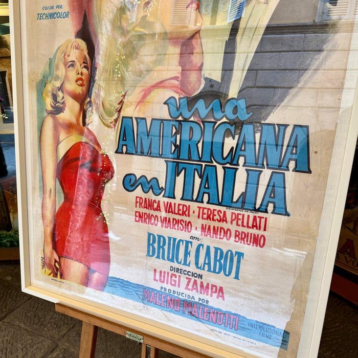 Manifesto "La ragazza del Palio - Una Americana en Italia" versione argentina 1957