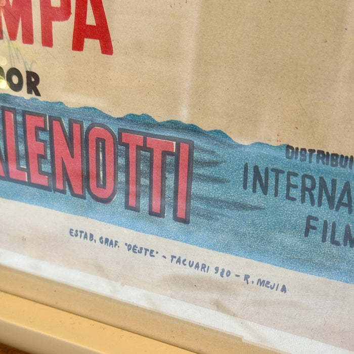 Manifesto "La ragazza del Palio - Una Americana en Italia" versione argentina 1957