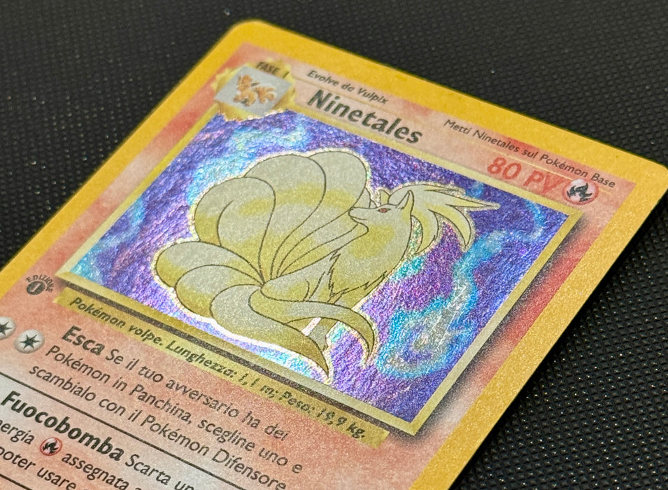 Ninetales 12/102 ITA Prima Edizione Set Base holo carta Pokemon