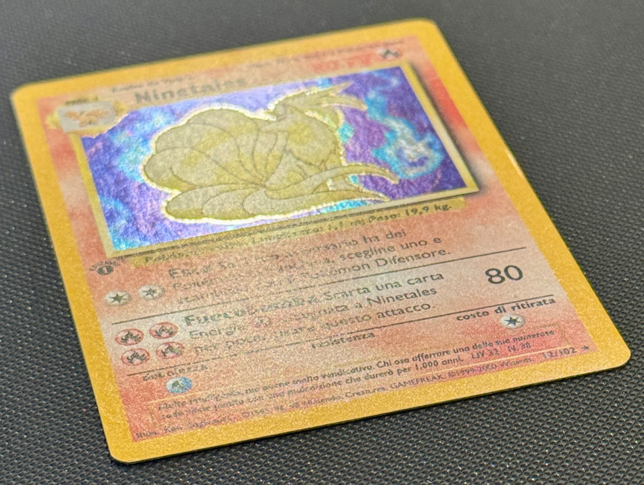 Ninetales 12/102 ITA Prima Edizione Set Base holo carta Pokemon
