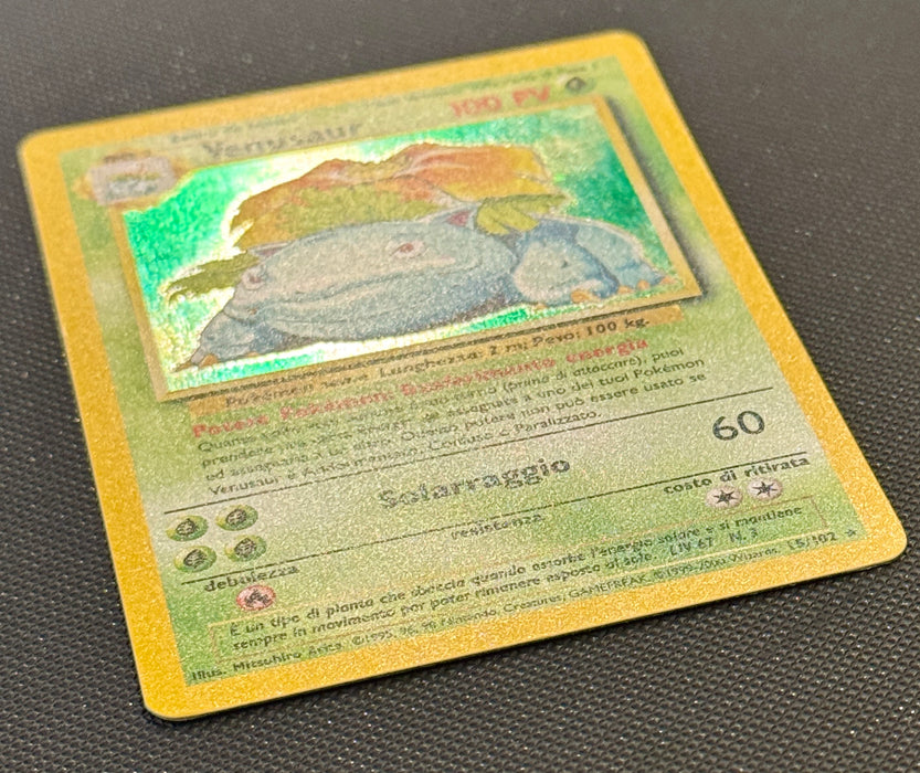 Venusaur 15/102 ITA Set Base unlimited holo carta Pokemon