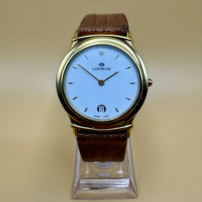 Lorenz ref. 14472 orologio polso quarzo 33 mm Swiss 1990 ca