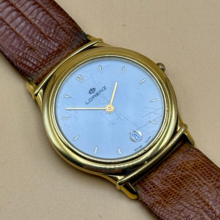 Lorenz ref. 14472 orologio polso quarzo 33 mm Swiss 1990 ca