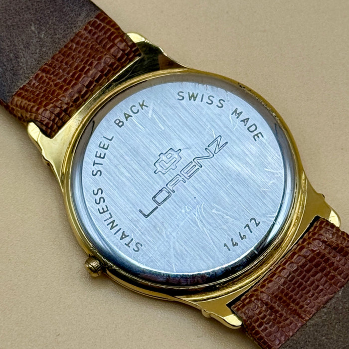 Lorenz ref. 14472 orologio polso quarzo 33 mm Swiss 1990 ca