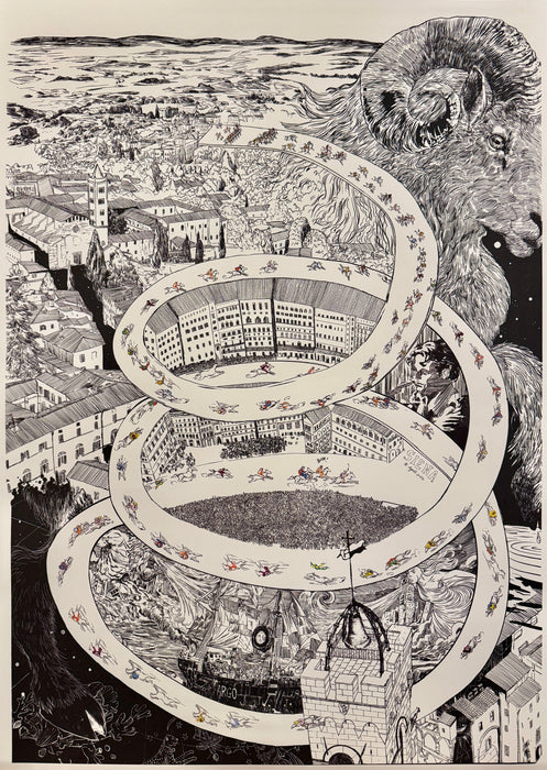 Daniele Marotta – “Carriera Fantastica 16 Agosto 2025 Contrada del Valdimontone” – offset numerata a 48 – 2025