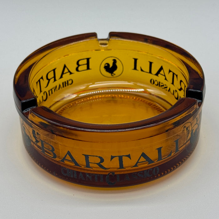 Bartali Chianti Classico posacenre pubblicitario vetro vintage 1980 ca