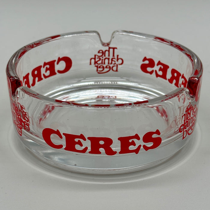 Birra Ceres posacenere pubblicitario vetro vintage 1980 ca