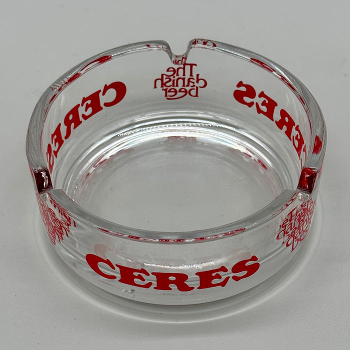 Birra Ceres posacenere pubblicitario vetro vintage 1980 ca