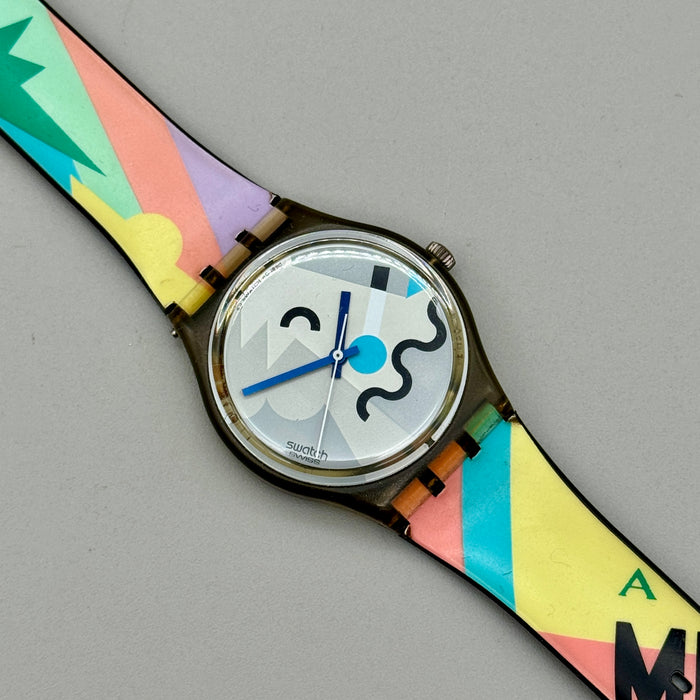 Swatch "Cosmesis" GM103 Alessandro Mendini orologio quarzo 33 mm Swiss 1989