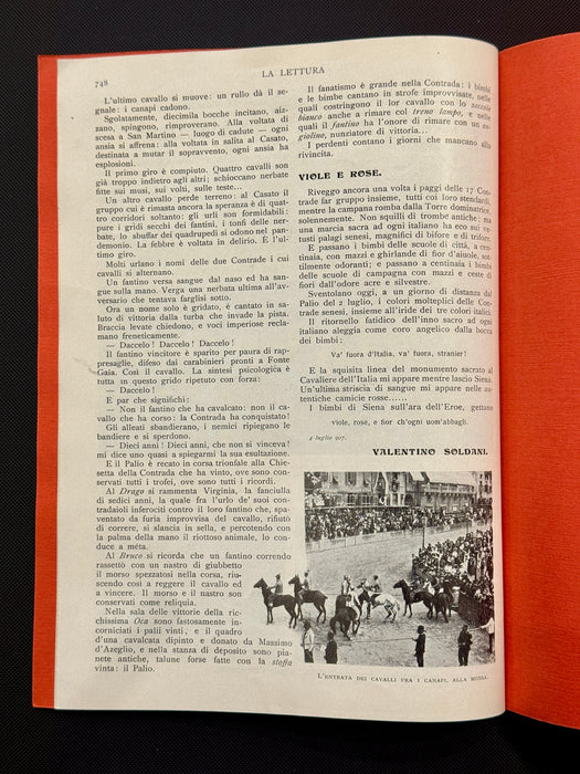 "Il Palio di Siena" libretto di pagine estratte da altra pubblicazione 1950 ca